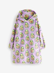 Purple Avocado Character Hooded Blanket (3-16yrs) - Image 1 of 3