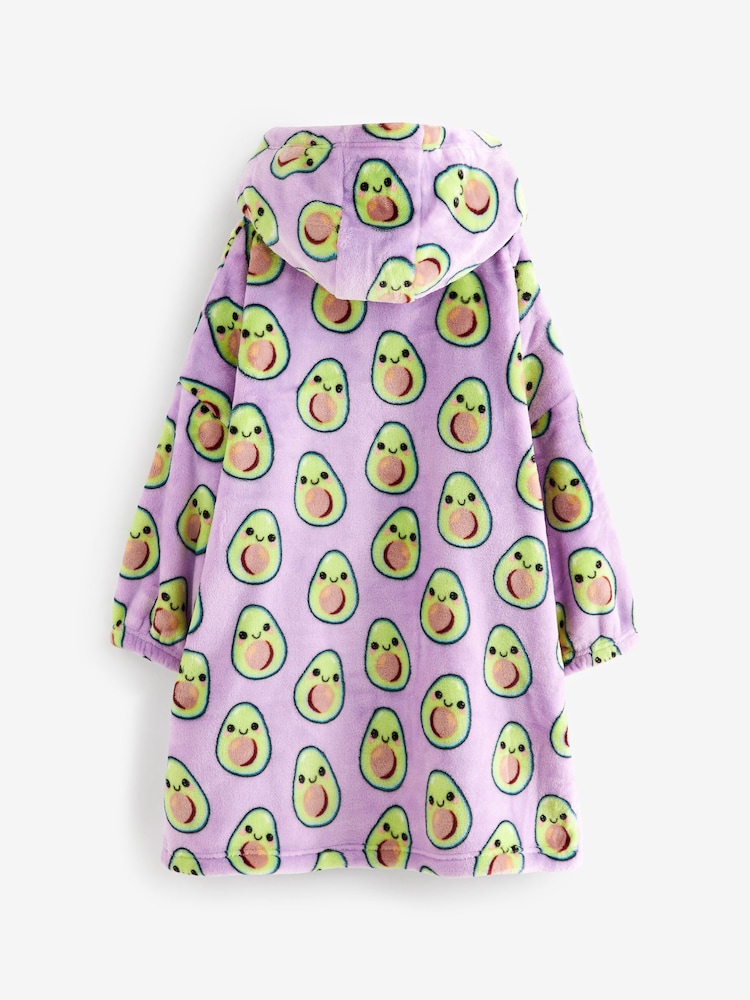 Purple Avocado Character Hooded Blanket (3-16yrs) - Image 2 of 3
