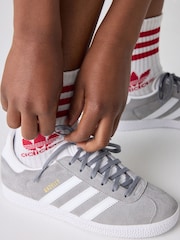 adidas Originals Grey Gazelle Trainers - Image 1 of 14
