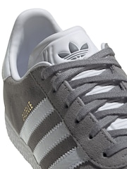 adidas Originals Grey Gazelle Trainers - Image 10 of 14