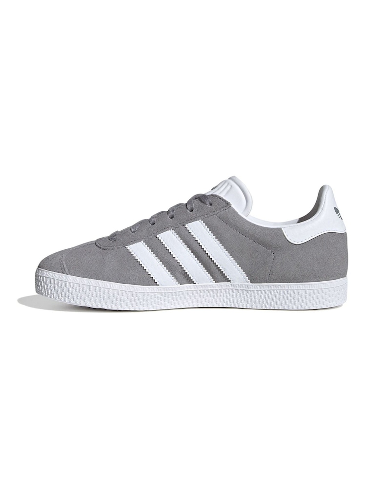 adidas Originals Grey Gazelle Trainers - Image 11 of 14