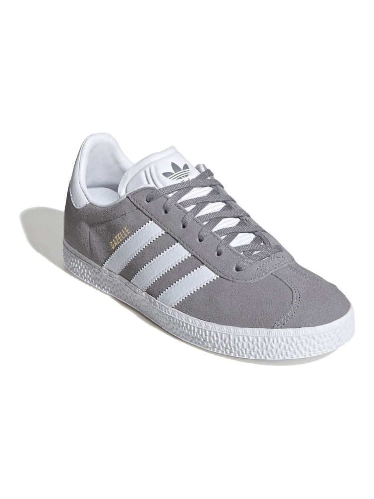 adidas Originals Grey Gazelle Trainers - Image 12 of 14