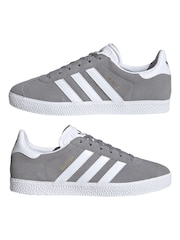 adidas Originals Grey Gazelle Trainers - Image 13 of 14