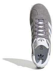 adidas Originals Grey Gazelle Trainers - Image 14 of 14