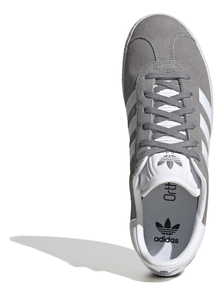 adidas Originals Grey Gazelle Trainers - Image 14 of 14