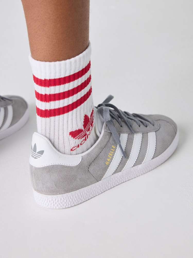 adidas Originals Grey Gazelle Trainers - Image 4 of 14