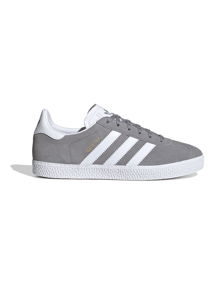 adidas Originals Grey Gazelle Trainers - Image 5 of 14