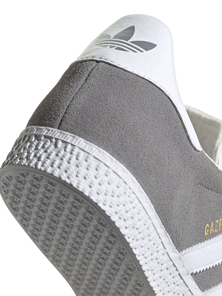 adidas Originals Grey Gazelle Trainers - Image 8 of 14