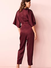 Brown Satin Jumpsuit - Image 2 of 5