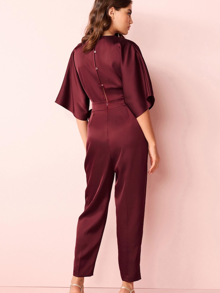 Brown Satin Jumpsuit - Image 2 of 5