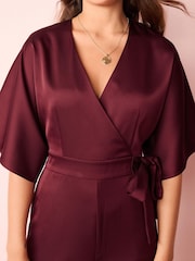 Brown Satin Jumpsuit - Image 4 of 5