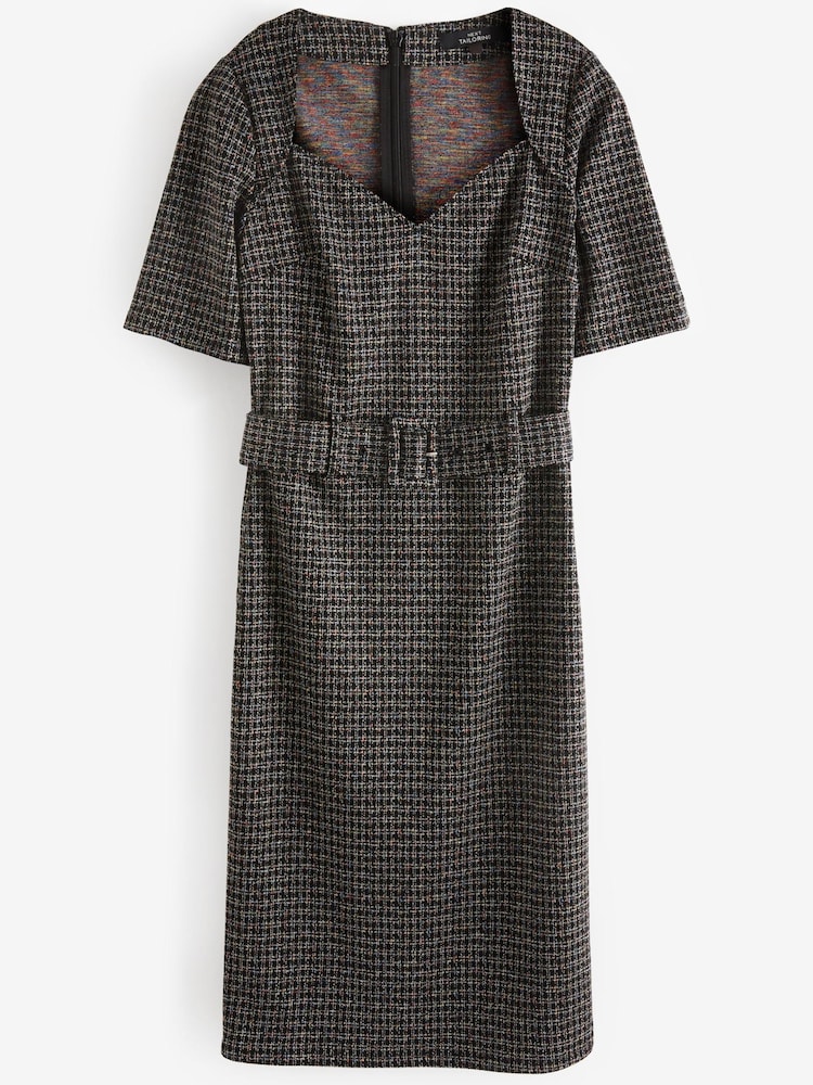 Check Ponte Midi Dress - Image 5 of 5 Check Ponte Midi Dress - Image 5 of 5