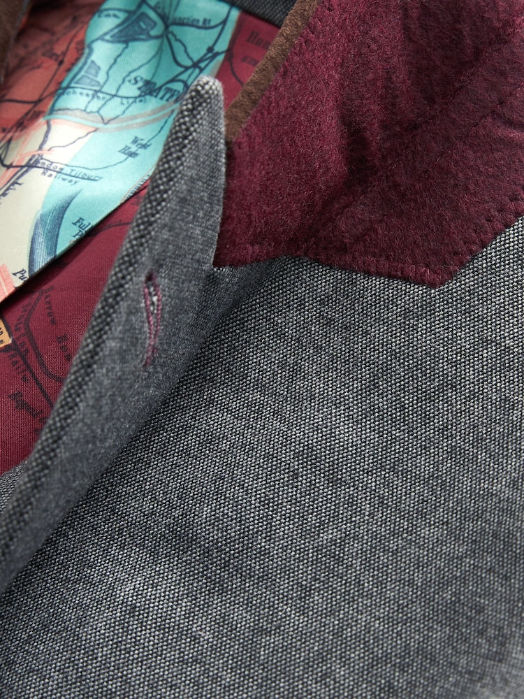 Grey Tailored Trimmed Donegal Fabric Suit Jacket - Image 11 of 14