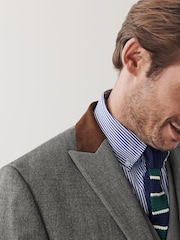 Grey Tailored Trimmed Donegal Fabric Suit Jacket - Image 4 of 14