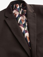 Brown Skinny Fit Motion Flex Stretch Suit: Jacket - Image 7 of 10