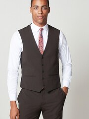 Brown Motion Flex Stretch Suit: Waistcoat - Image 1 of 1