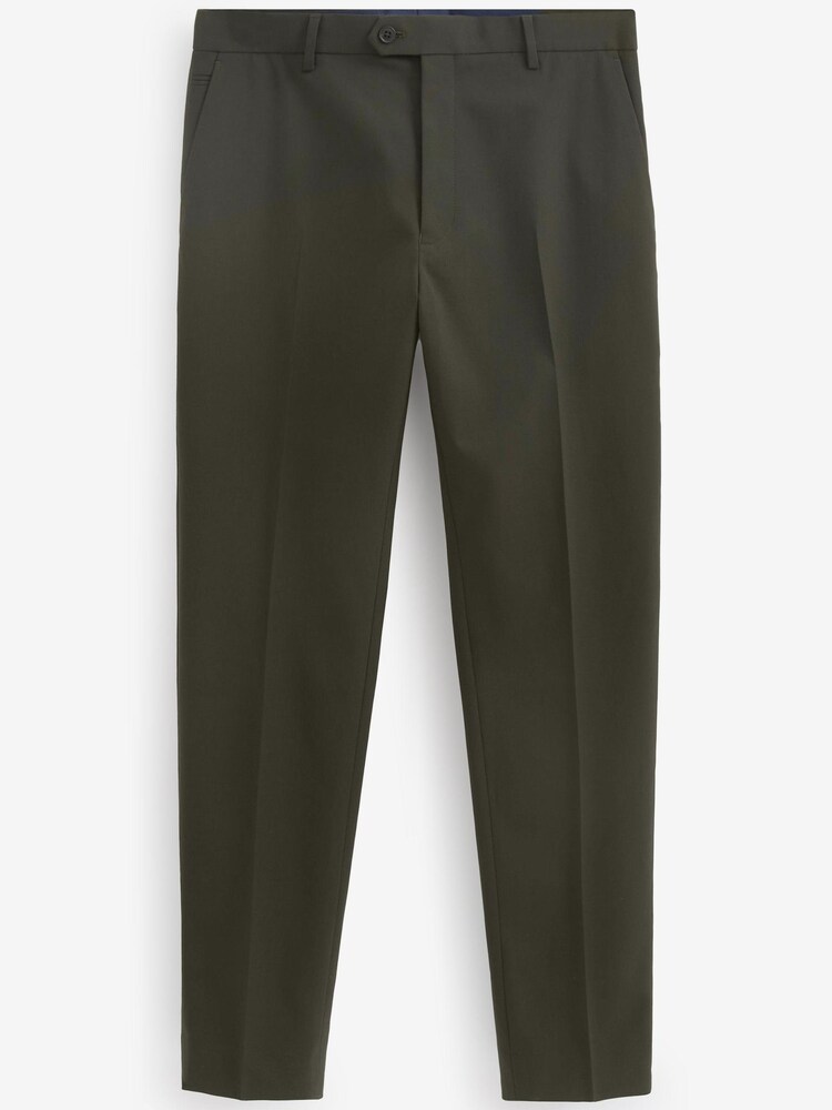 Olive Green Skinny Fit Motion Flex Suit: Trousers - Image 2 of 5