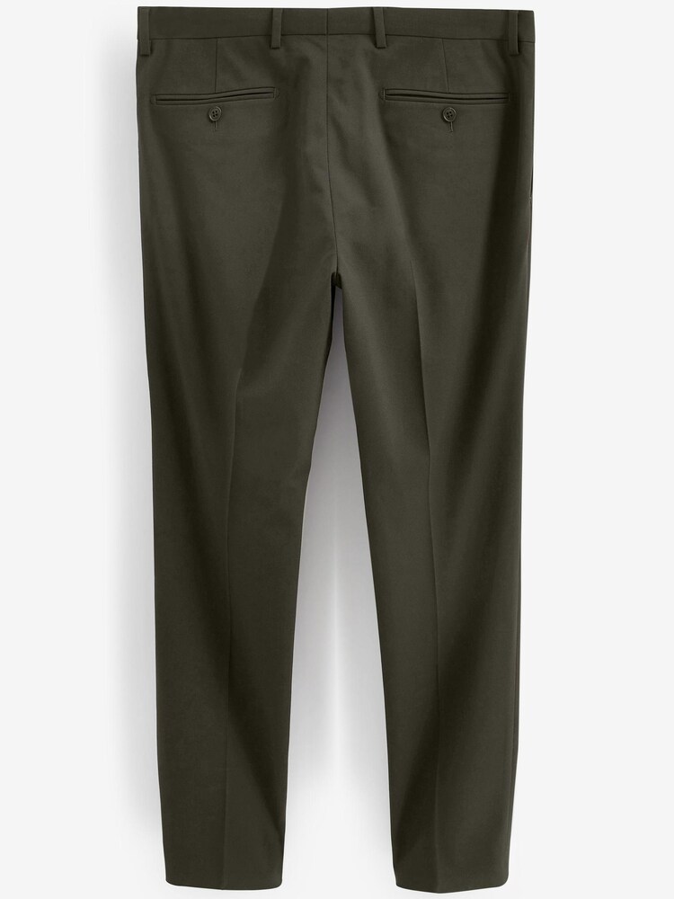 Olive Green Skinny Fit Motion Flex Suit: Trousers - Image 3 of 5