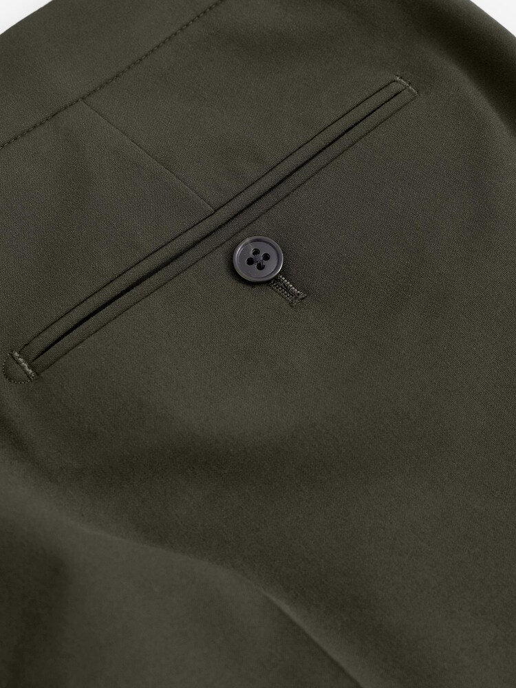 Olive Green Skinny Fit Motion Flex Suit: Trousers - Image 4 of 5