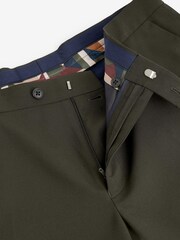 Olive Green Skinny Fit Motion Flex Suit: Trousers - Image 5 of 5