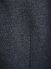 Navy Blue Skinny Flannel Fabric Suit Jacket - Image 10 of 11