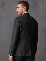 Black Signature Cerruti 100% Wool Tuxedo Suit Jacket - Image 3 of 13
