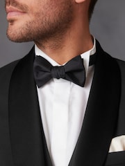 Black Signature Cerruti 100% Wool Tuxedo Suit Jacket - Image 4 of 13