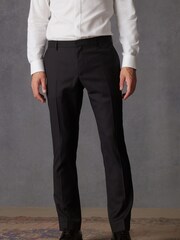 Black Signature Cerruti 100% Wool Tuxedo Suit: Trousers - Image 1 of 9