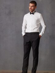 Black Signature Cerruti 100% Wool Tuxedo Suit: Trousers - Image 2 of 9