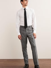 Grey Regular Fit Check Suit: Trousers - Image 2 of 6