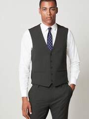 Olive Green Motion Flex Stretch Suit: Waistcoat - Image 1 of 10