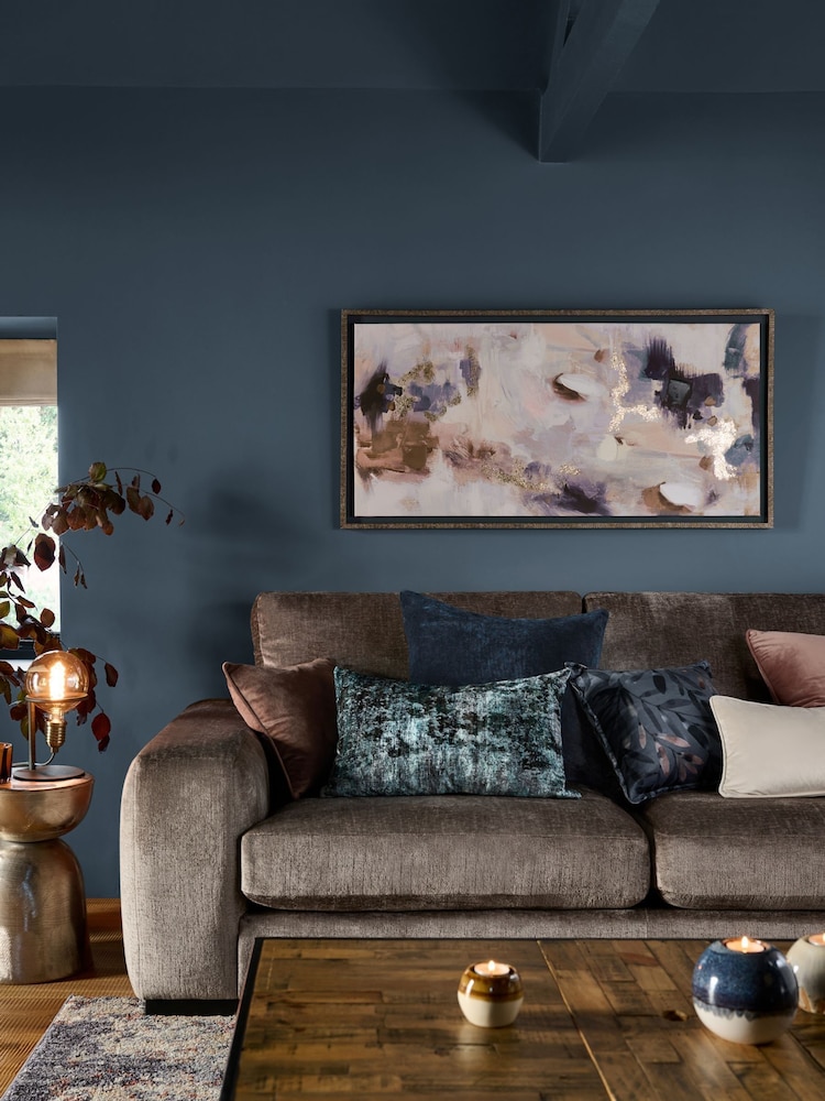 Navy 59 x 59cm Soft Velour Cushion - Image 3 of 6