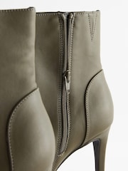Khaki Green Forever Comfort® Point Toe Heeled Platform Boots - Image 4 of 5