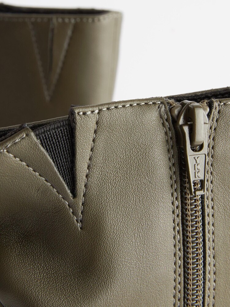 Khaki Green Forever Comfort® Point Toe Heeled Platform Boots - Image 5 of 5