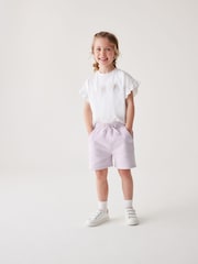 Baker by Ted Baker Lilac Purple Frilled T-Shirt and Short Set - Image 2 of 10