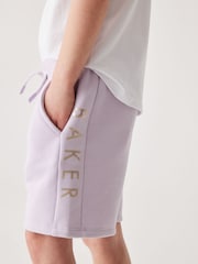 Baker by Ted Baker Lilac Purple Frilled T-Shirt and Short Set - Image 3 of 10