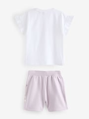 Baker by Ted Baker Lilac Purple Frilled T-Shirt and Short Set - Image 7 of 10