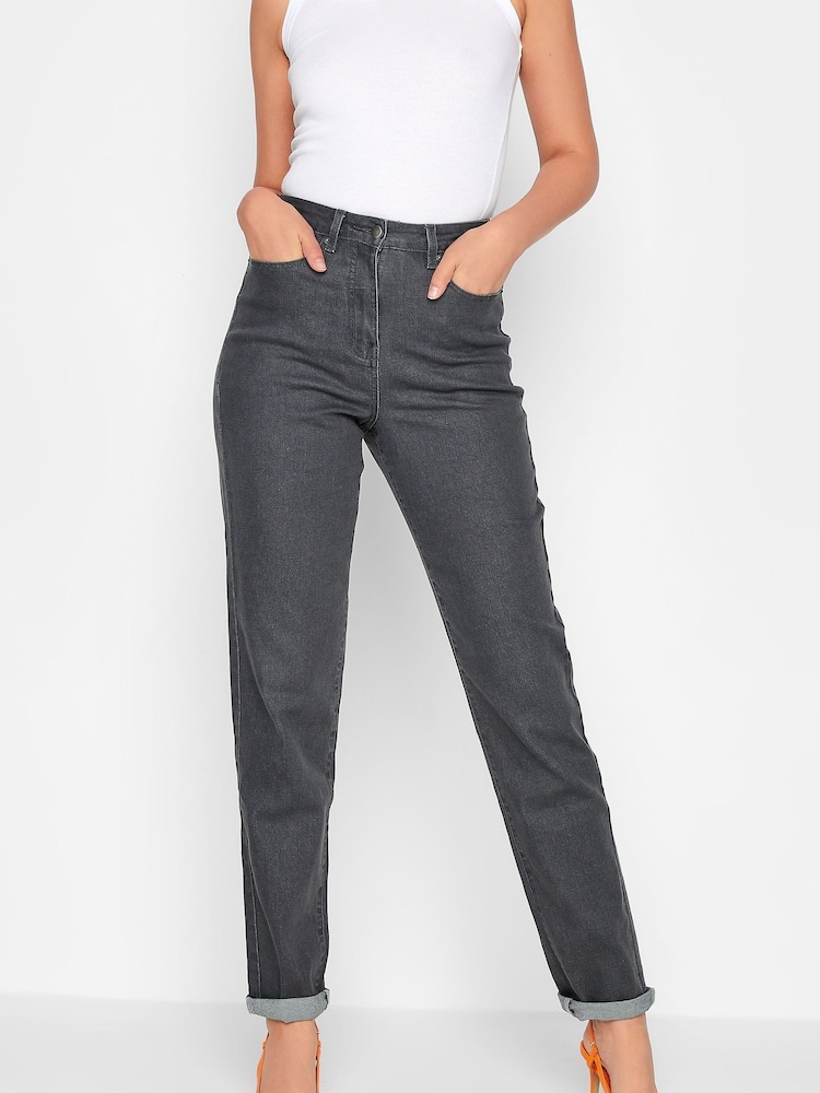 Long Tall Sally Grey UNA Stretch Mom Jeans - Image 1 of 4