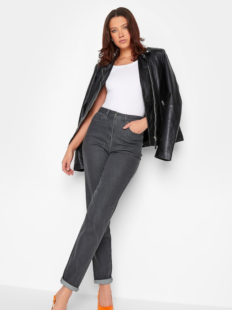 Long Tall Sally Grey UNA Stretch Mom Jeans - Image 2 of 4