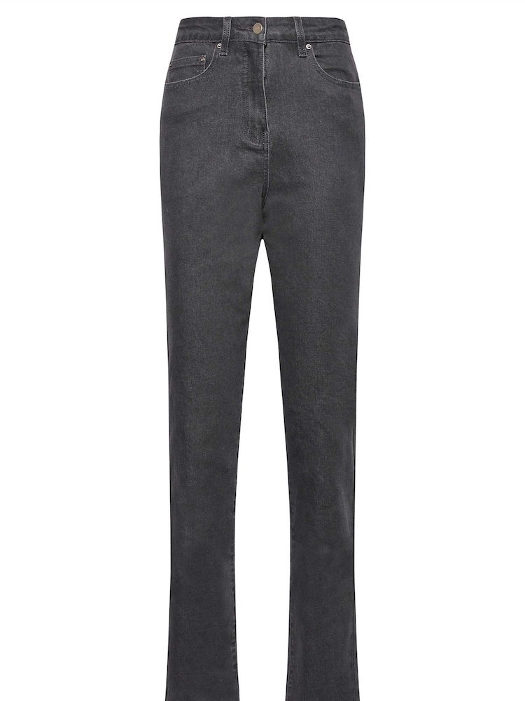 Long Tall Sally Grey UNA Stretch Mom Jeans - Image 3 of 4