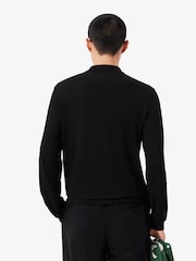 Lacoste Logo Long Sleeve Charcoal Black Polo Shirt - Image 2 of 6