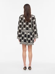 VILA Black Embroidered Pointelle Pattern High Waisted Shorts - Image 2 of 4