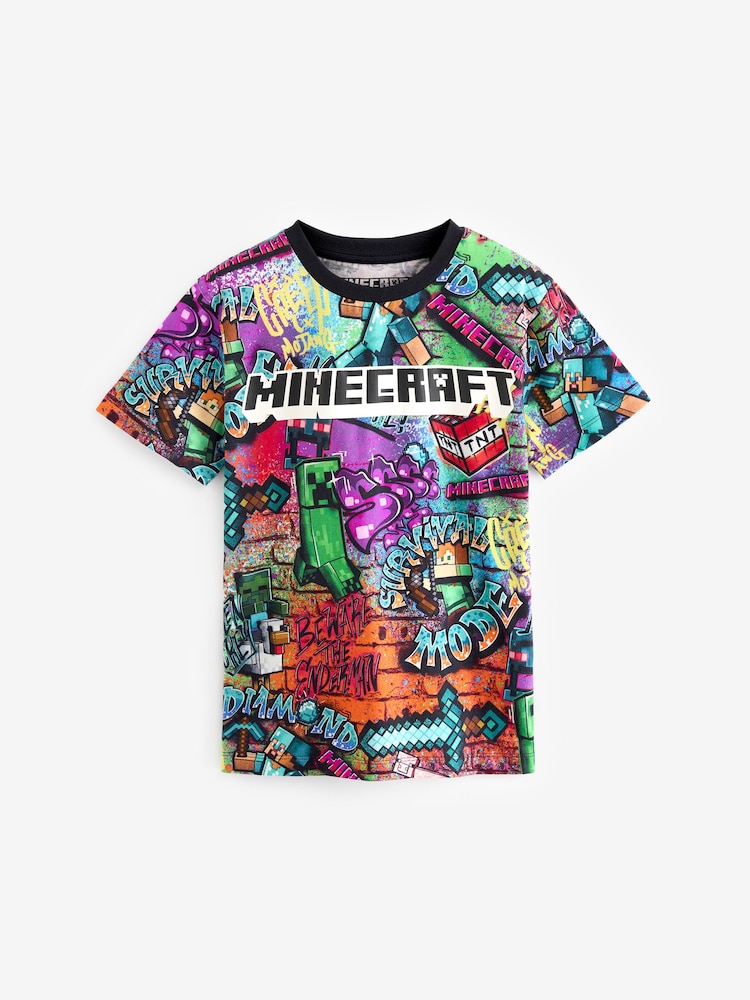 Graffiti Licensed Minecraft T-Shirt (3-16yrs) - Image 1 of 3