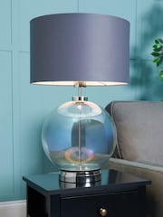 BHS Silver Large Glass Table Lamp - Image 1 of 5