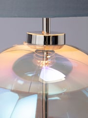 BHS Silver Large Glass Table Lamp - Image 3 of 5