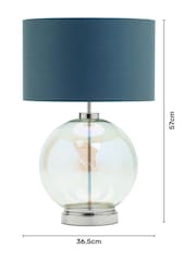 BHS Silver Large Glass Table Lamp - Image 4 of 5