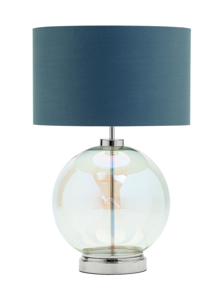 BHS Silver Large Glass Table Lamp - Image 5 of 5
