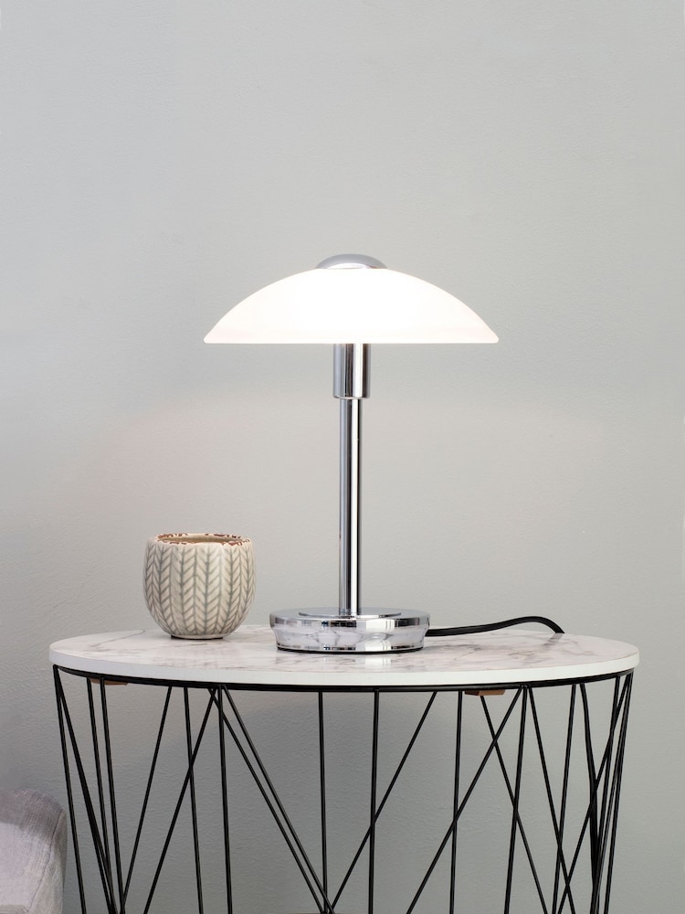 BHS Chrome Archie Touch Lamp - Image 1 of 4