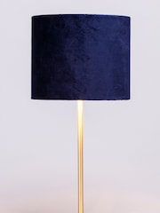 BHS Blue Velvet Table Lamp - Image 2 of 5