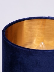 BHS Blue Velvet Table Lamp - Image 3 of 5